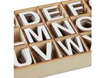 Set Di Lettere In Legno Relaxdays 324 Pezzi.