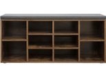 Vasagle Schuhbank Schuhregal Schuhregal Sofa 10 FäCher Mit Polsterung FüR Eingangsbereich Flur Schlafzimmer 104 X 30 X 48 Cm Vintage Braun