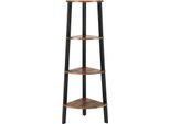 Scaffale Angolare Vasagle Dal Design Industriale, Scaffale In Piedi, Libreria, Scaffale A Scala, Facile Da Montare, Robusto Metallo Per La Struttura, 4 Livelli Per La Casa,