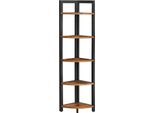 Vasagle Scaffale D'angolo Con 5 Livelli, Libreria D'angolo, Versatile Scaffale D'archiviazione Per Soggiorno, Camera Da Letto, Ufficio, Stile Industriale