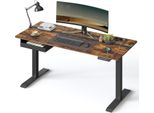 Scrivania Vasagle Regolabile Elettricamente In Altezza, Piano Di Lavoro 60 X 140 Cm, Regolazione Continua, Funzione Memoria Con 4 Altezze