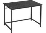 Scrivania Vasagle, Piccola Scrivania Per Computer, Ufficio Per Studio, Camera Da Letto, 50 X 100 X 76 Cm, Design Industriale, Struttura In Metallo, Nero