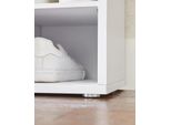 Vasagle Panca Scarpiera Panca Scarpiera Con Seduta Con Cuscino E 15 Scomparti Portaoggetti Sala Adatta Fino A 200Kg Bianco Grigio