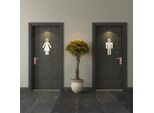 Relaxdays Set Di 4 Cartelli Autoadesivi Per Wc