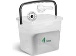 Contenitore Per Detersivi Novaliv Con Coperchio 4 Litri Trasparente E Cucchiaio Dosatore 23,5 X 18 X 18,5 Cm Scatola Contenitore Per Detersivi Con Maniglia Contenitore Per Detersivi Contenitore Per Detersivi