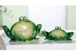 Gilde Figur, Frosch, "Froggy"", Keramik, GrüN, Ve 4, 2 StüCk Wie Abgebildet, L. 12 Cm, B. 21 Cm, H. 13 Cm 28109"