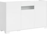 Itamoby - Madia 3 Ante 130X40X81 Cm Riflesso Bianco Lucido
