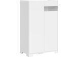 Itamoby - Credenza Alta 2 Ante 70X35X110 Cm Riflesso Bianco Lucido