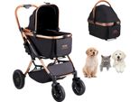 Carrello Per Cani 59X85X105Cm Carrello Per Cani Con Capacità Di Carico Di 30 Kg Carrello Per Cani Pieghevole Telaio In Alluminio Tessuto Oxford 800D Finestra In Rete Di Nylon 4 Ruote Inpoliuretanobox Per Cani Carrello Per Gatti Trasporto Per Animali Domestici