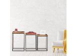 Relaxdays 10024711_0 Relaxdays Beistelltische-Set Holz Braun