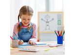 Relaxdays 10027238_0 Relaxdays Kindertafel 39,0 X 32,0 Cm Lackierter Stahl Weiß/GrüN