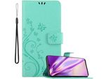 Cadorabo Cover Per Huawei P30 Pro Cover Protettiva In Turchese Cover Protettiva Cover Per Telefono Cellulare Cover Fiori Custodia Fiore