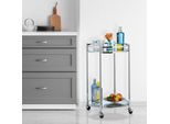 Relaxdays 10031630_0 Relaxdays Servierwagen Silber