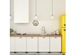 Relaxdays Set Di 3 Mensole Da Parete Nere