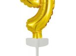 Palloncino Amscan In Foil Numero '9' 18,5 X 9 Cm Oro