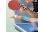 Set Da Ping Pong - Borsa Con Rete - 2 Racchette Di Legno - 3 Palline Da Ping Pong - Per Principianti - Nero-Rosso