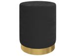 Vidaxl Sgabello Rotondo In Velluto Nero 31 X 37 Cm