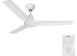 Ventilatore Da Soffitto Modello Industriale Bianco Potenza: 60W Lama: ø140Cm Con Comando A Parete Edm