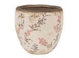 Vaso Da Fiori Clayre & Eef Ø 14X14 Cm Fiori In Ceramica Rosa Beige