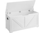 Panca Per Scarpe Vasagle, Panca Con Contenitore, 2 Cerniere Di Sicurezza, Mobile Portaoggetti, Stile Levigatura, 40 X 100 X 46 Cm, Per Corridoio, Camera Da Letto