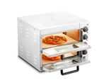 Vevor Forno Commerciale Per Pizza Forno Da Forno A 2 Strati Da 406 Mm, Forno Elettrico Per Pizza In Acciaio Inox Con Quattro Manopole Rotanti, Macchina Per Pizza Da Interno Multiuso, Per La Cottura In Ristoranti, A Casa, Argento