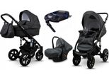BabyLux® Sky Lark | 4in1 Kinderwagen Set | Black Flex | Kombikinderwagen | Kinderwagenset | Isof