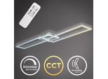 B.K.Licht Plafoniera Led Dimmerabile Con Telecomando, Cct Luce Calda, Neutra, Fredda, Led Integrati 40W 5200Lm, 1Cornice Orientabile, Lampadario Con Timer E Funzione Luce Notturna, 110X24,8X8Cm