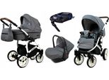 BabyLux® Optimal | 4in1 Kinderwagen Set | Grey Flex | Kombikinderwagen | Kinderwagenset