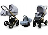 BabyLux® Sky Lark | 3in1 Kinderwagen Set | Silver Flex | Kombikinderwagen | Kinderwagenset | Bug