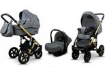 BabyLux® Sky Lark | 3in1 Kinderwagen Set | Grey Flex | Kombikinderwagen | Kinderwagenset | Buggy