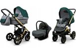 BabyLux® Sky Lark | 3in1 Kinderwagen Set | Grey Flex Green | Kombikinderwagen | Kinderwagenset |