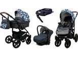BabyLux® Optimal | 4in1 Kinderwagen Set | Grey Moro | Kombikinderwagen | Kinderwagenset