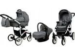 BabyLux® Largo | 3in1 Kinderwagen Set | Grey Flex | Kombikinderwagen | Kinderwagenset | Buggy +