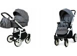 BabyLux® Color Lux | 2in1 Kinderwagen Set | Grey Flex | Kombikinderwagen | Kinderwagenset | Bugg