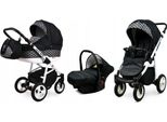 BabyLux® Alu Way | 3in1 Kinderwagen Set | Optical Black | Kombikinderwagen | Kinderwagenset | Bu