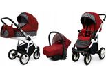 BabyLux® Alu Way | 3in1 Kinderwagen Set | Optical Chili | Kombikinderwagen | Kinderwagenset | Bu