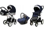 BabyLux® Alu Way | 3in1 Kinderwagen Set | Blue Shine | Kombikinderwagen | Kinderwagenset | Buggy