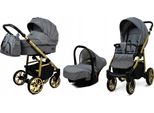 BabyLux® Color Lux | 3in1 Kinderwagen Set | Grey Flex | Kombikinderwagen | Kinderwagenset | Bugg