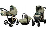 BabyLux® Largo | 3in1 Kinderwagen Set | Fern Leaf | Kombikinderwagen | Kinderwagenset | Buggy +