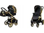 BabyLux® Color Lux | 2in1 Kinderwagen Set | Gold Jungle | Kombikinderwagen | Kinderwagenset | Bu