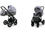 BabyLux® Sky Lark | 2in1 Kinderwagen Set | Grey Animals | Kombikinderwagen | Kinderwagenset | Bu