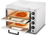 Succebuy Forno Commerciale Avanzato Per Pizza Da Banco - 16" Doppio Piano, Acciaio Inox, Forno Elettrico Delight"