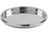 Tablett Fink "Apollo", Silber (Silberfarben), H:4Cm Ø:33Cm, Edelstahl, Tabletts, HochgläNzend, Ø 33 Cm
