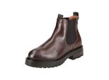 Stiefelette Pavement "Pavement Stiefelette Leder/Textil", Damen, Gr. 39, Braun, Leder, Textil, Schuhe Stiefelette