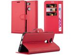 Cadorabo Custodia Per Sony Xperia XA2 Custodia Protettiva In Rosso Custodia Per Cellulare Cover Chiusura Magnetica