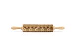 Folkroll Mattarello Christmas Joy, Grande, 43 Cm, Mattarello, Rullo Per Goffratura, Modello, Motivo, Rullo, Legno Di Faggio, 332726