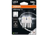 Osram Ledriving Sl P21/5W Bianco Freddo 6000K 12V Due Pezzi In Una Confezione