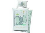 Carbotex Biancheria Da Letto Per Bambini Reversibile Disney Dumbo 100X135 Cm + 40X60 Cm 100% Cotone Verde