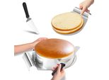 Swanew Set Per Torte Sollevatore 4 Pezzi In Acciaio Inox - 23-30Cm Diametro Torta Anello Torta Tagliere Aiuto Per La Cucina Cottura E Decorazione