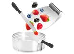 Swanew 4Pcs Set Per Torte Sollevatore Di Torte In Acciaio Inox Anello Per Torte Taglierina Coltello Salvatore Di Torte Per Base Per Torte Base Per Pane Tin Forno Principianti E Panettieri Per Hobby